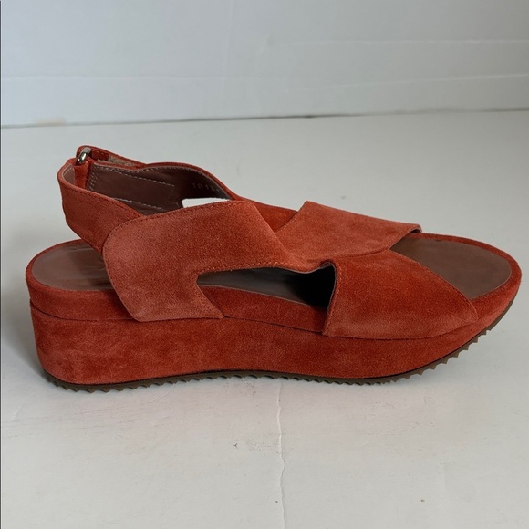 Homers Artisan orange suede platform slingback sandals - Picture 13 of 16